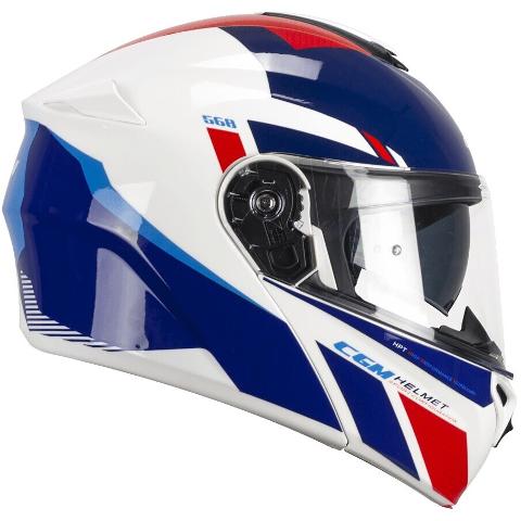 Casco Moto Modulare CGM 568S BER SPORT Bianco Blu cgm ber sport