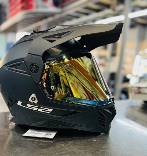 casco adventure matt black LS2 Pioneer II MX702