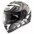 Casco Integrale FULL FACE Premier DEVIL JC 8 BM IN FIBRA Grigio Bianco opaco PREMIER DEVIL JC 8 BM PREMIER DEVIL JC 8 BM IN FIBRA