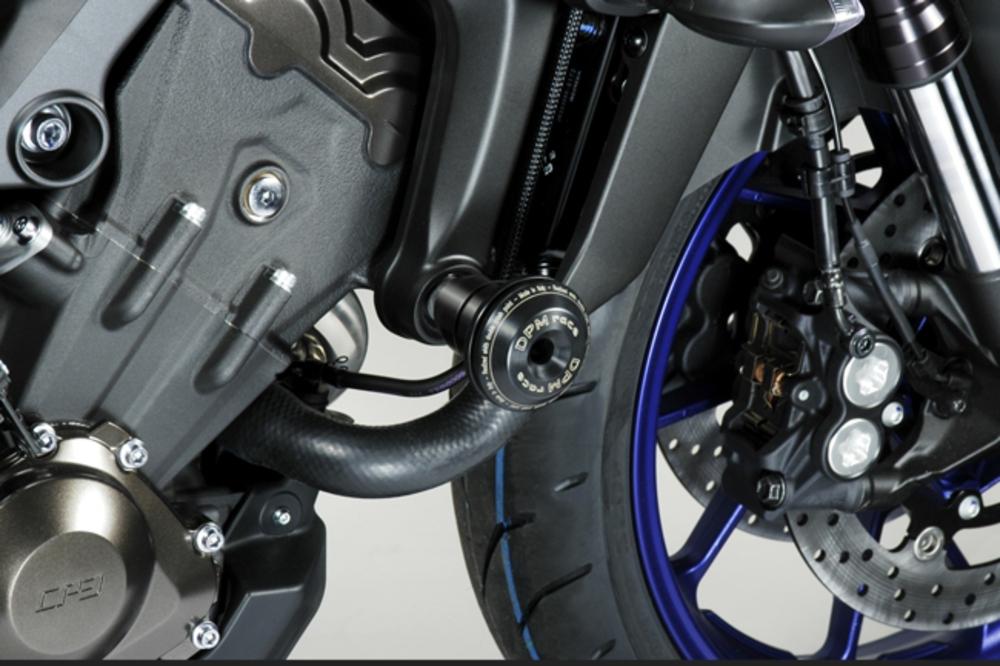 Tamponi Paramotore Yamaha MT09 FZ9 2017/2020 DE PRETTO MOTO Nylon Alluminio Ricavato Dal Pieno Finitura Naturale