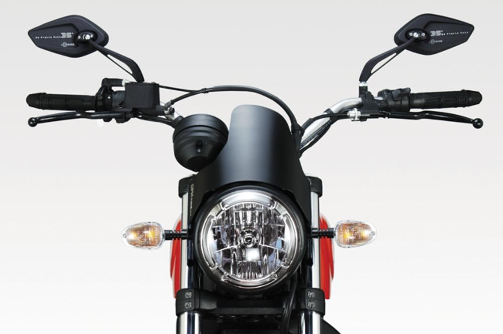 CUPOLINO Ducati Scrambler 400 UP DE PRETTO MOTO DARKLIGHT Alluminio Taglio Laser Satinato Nero