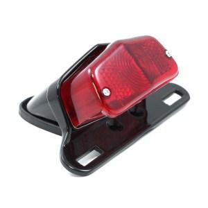 Stop  Faro posteriore universale per moto  modello vintage LUCAS NERO OPACO