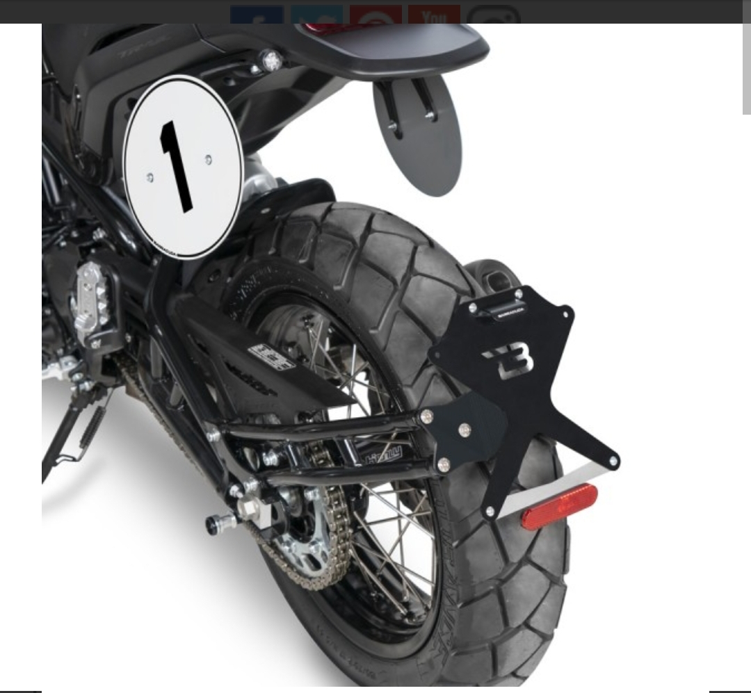 Porta Targa Kit Benelli Leoncino 500 BARRACUDA  “SIDE NAKED”