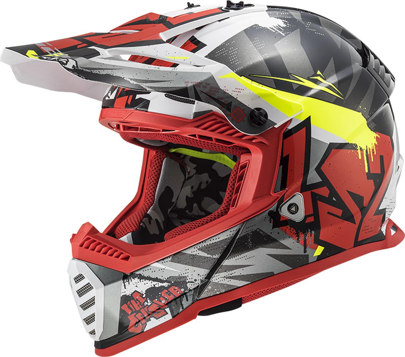 Casco Motocross cross enduro per moto LS2 MX437 FAST EVO - Catania