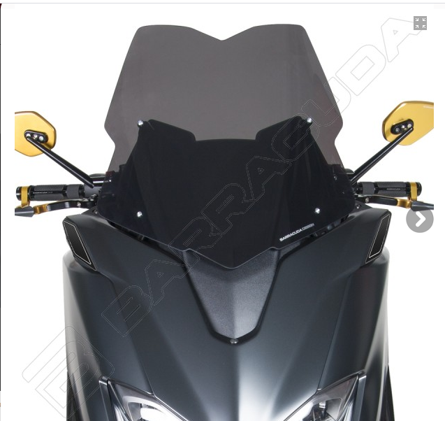 Cupolino Parabrezza Yamaha T - MAX 530 2017 - 2019 Barracuda Aerosport Plexiglass semitrasparente colore fume' scuro