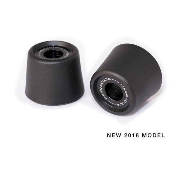 Kit Tamponi Paratelaio Yamaha R6 2017 - 2019 Barracuda PVC nero  distanziali in alluminio anodizzato