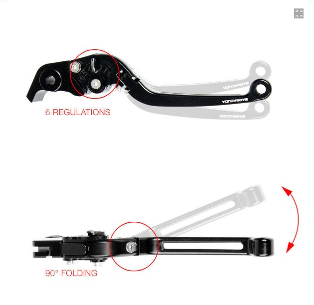 Kit leve freno e frizione Honda CBR650R 2017-2018 Barracuda Snodabili e provvisti di regolazione