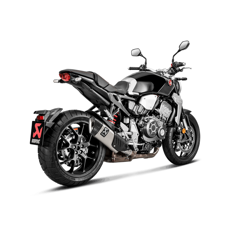 Terminale Finale Scarico Honda CB 1000 R Omologato Akrapovic SLIP ON Titanio fondello fibra di carbonio fatto a mano
