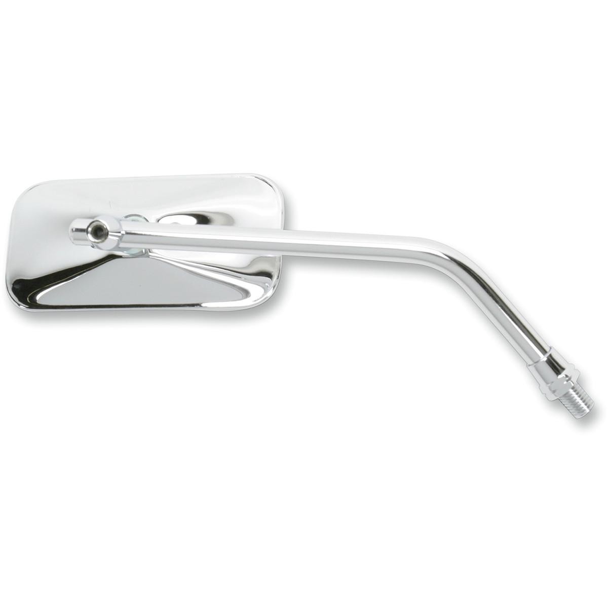 Specchietto Retrovisore Moto Universale Rettangolare Cromato EMCO DRAG Filettatura Inversa Passo Sinistro Modelli Yamaha Lato Destro
