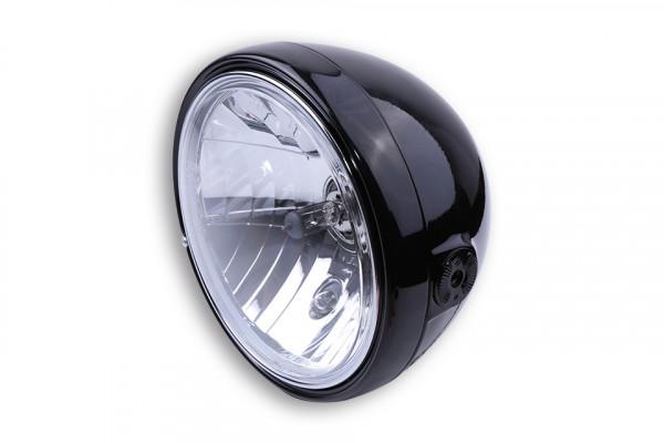 FARO RETRO NERO UNIVERSALE DA 7 POLLICI ATTACCO LATERALE PER CAFE RACER UNIVERSALE faro in metallo