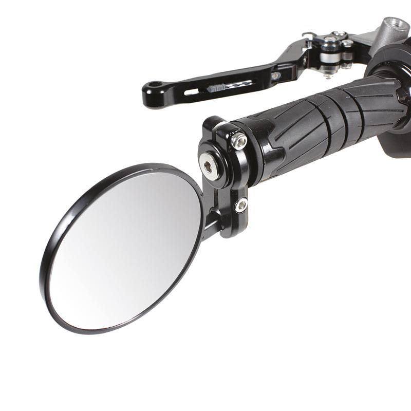 Specchietto Retrovisore Moto Universale Terminale Manubrio  FAR Reversibile Colore Nero Coppia Non Omologato