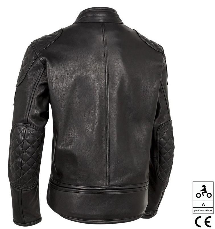 Giubbotto in pelle per moto con protezioni LEM modello vintage