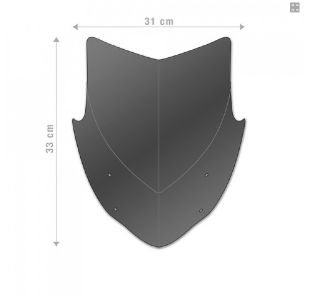 Cupolino Ducati StreetFighter V4 Barracuda AeroSport plexiglass semitrasparente colore fume' scuro