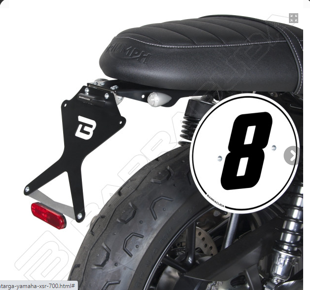 Kit Targa Triumph Street Twin 2015-2020  Alluminio Reclinabile barracuda Triumph Street Twin