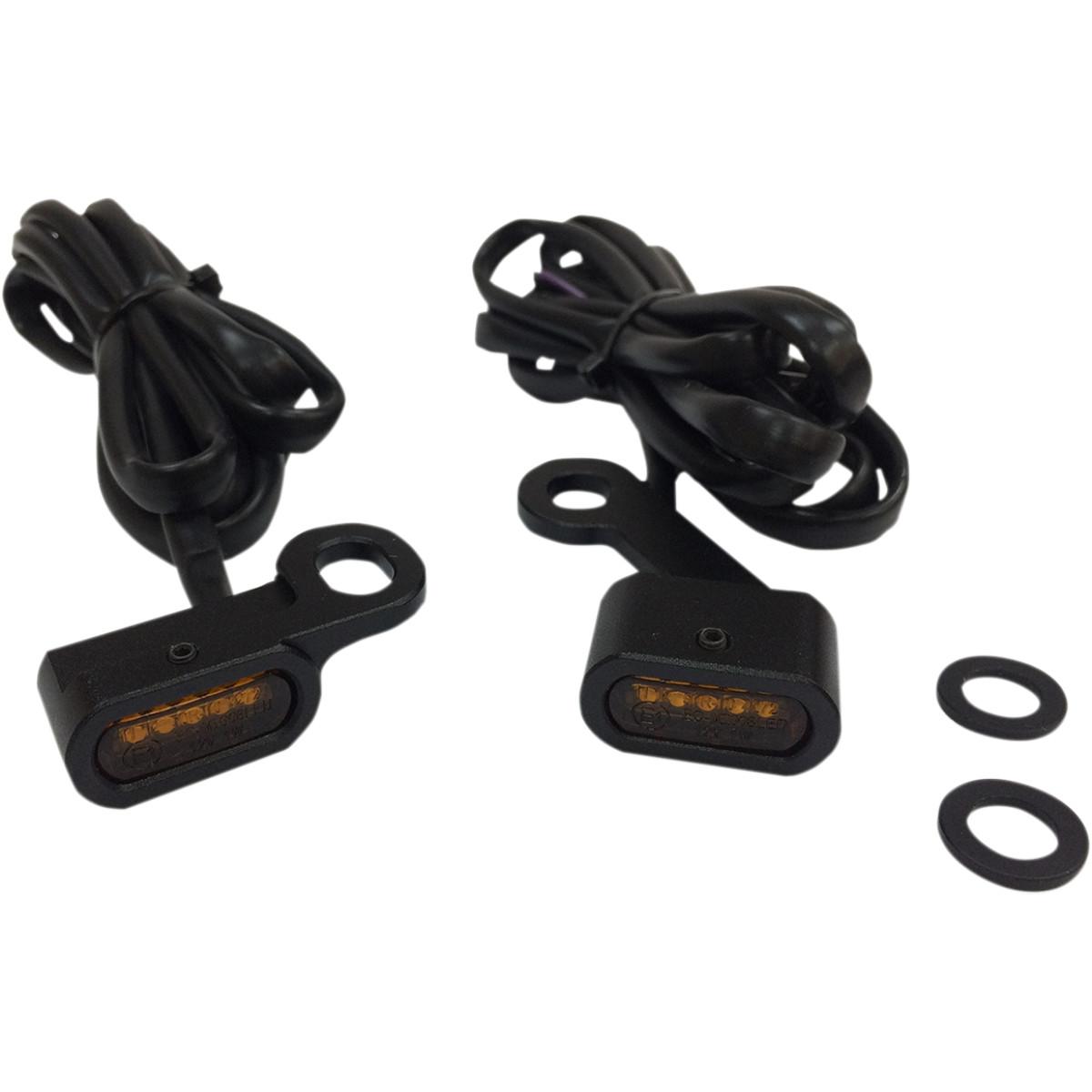Frecce anteriore led  in alluminio  nero  vetro giallo  drag specialts  09/17 FLHT/FLHRFLHX/FLTR/   15/20SOFTAIL-W/MECHANICAL CLUTH