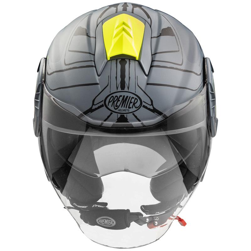 Casco Jet Moto Visiera Lunga Protezione UV Premier Cool Evo NT Y GREY BM PREMIER