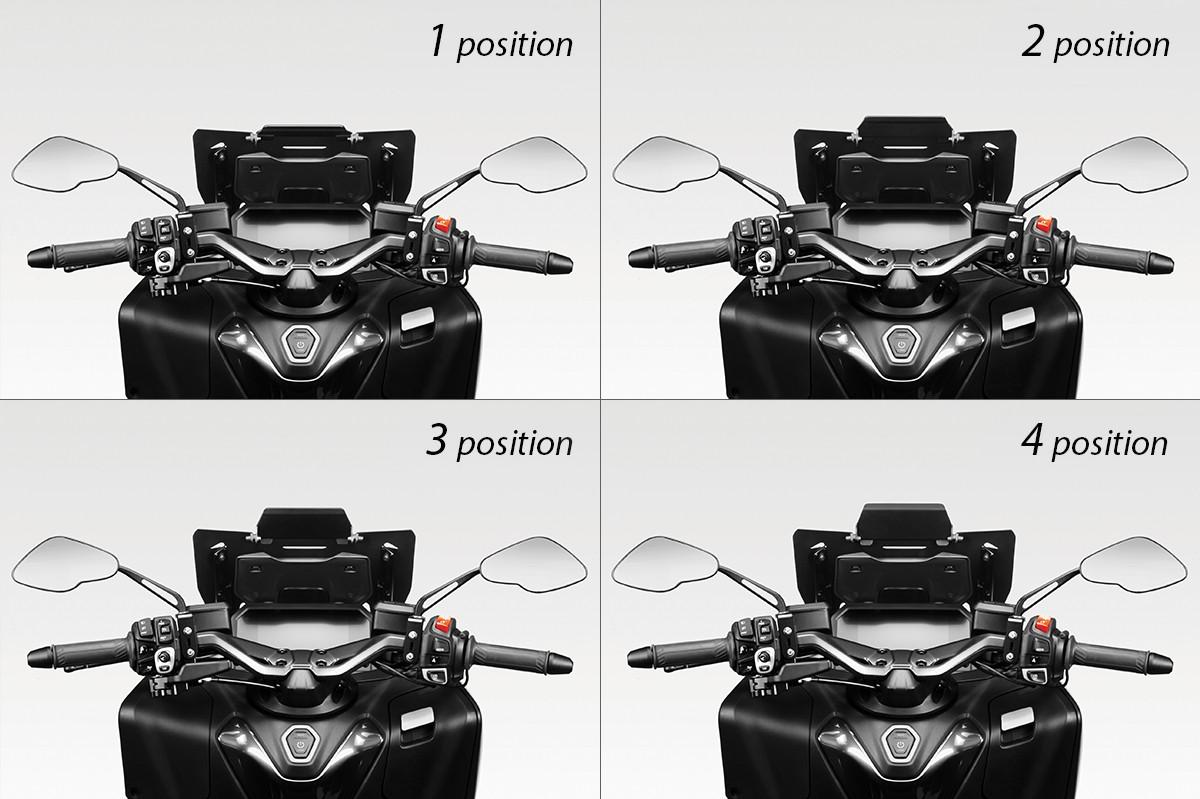 CUPOLINO t-max 2022 "OWL'S HEAD" 4 POSITION DEFLECTOR YAMAHA T-MAX 560 2022 De Pretto DE PRETTO YAMAHA
