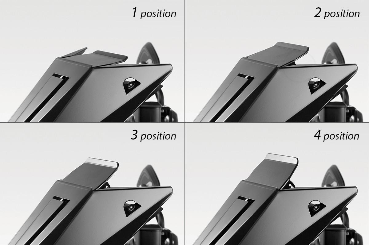 CUPOLINO t-max 2022 "OWL'S HEAD" 4 POSITION DEFLECTOR YAMAHA T-MAX 560 2022 De Pretto DE PRETTO YAMAHA