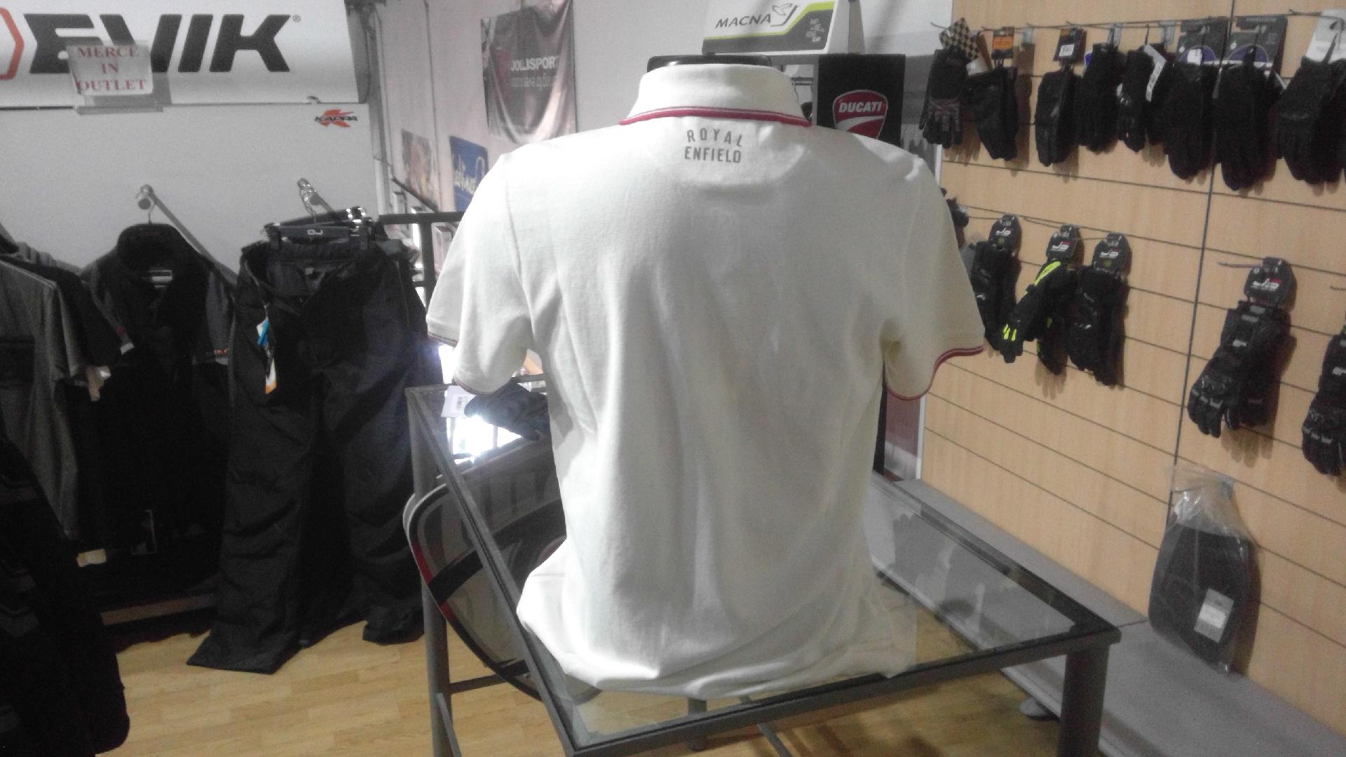 Polo uomo manica corta Royal Enfield uniform white