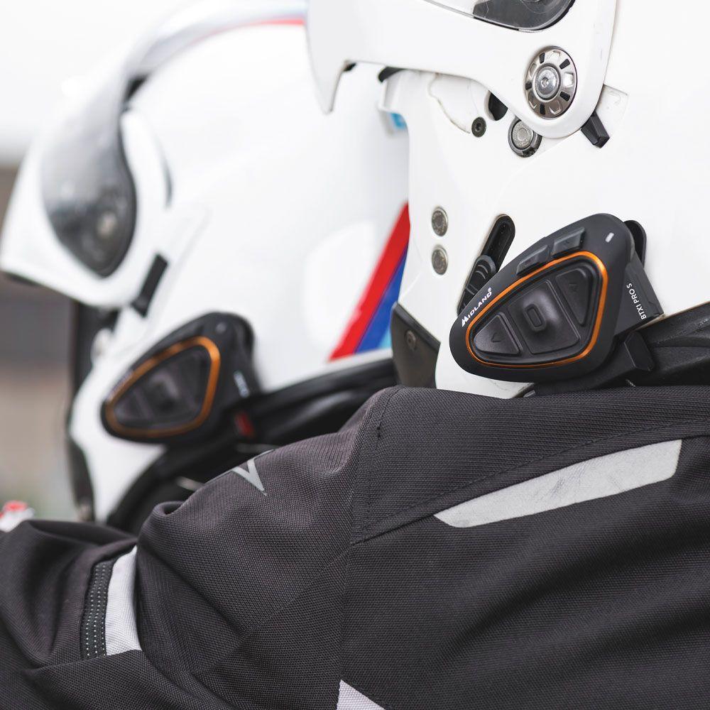 coppia Interfono per moto per tutti i tipi di casco midland BTX1  PRO S   TWIN PACK