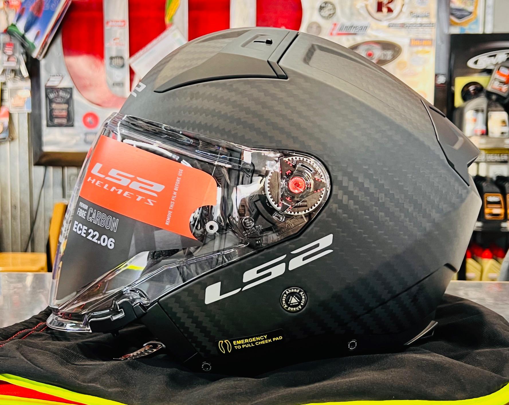 CASCO JET IN CARBONIO LS2 LS2 OF603 INFINITY II CARBON