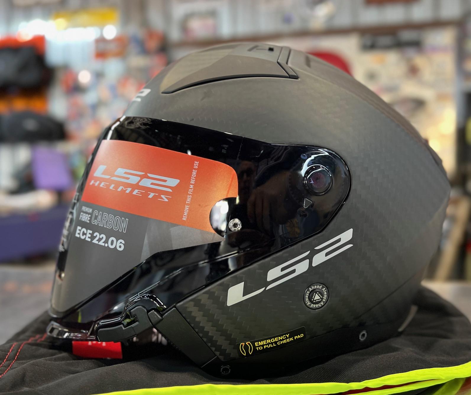 CASCO JET IN CARBONIO LS2 LS2 OF603 INFINITY II CARBON