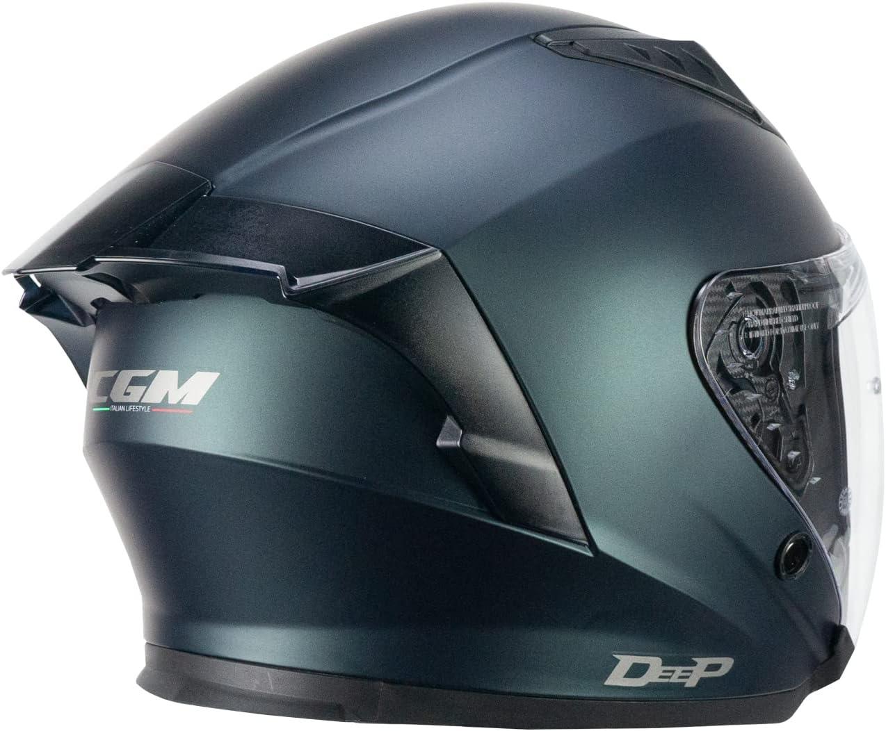 casco jet con visiera lunga e visiera parasole CGM 127A DEEP