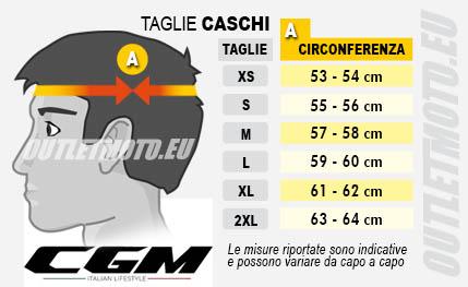 Casco Moto Modulare CGM 568G BER DRESDA Nero Rosso opaco