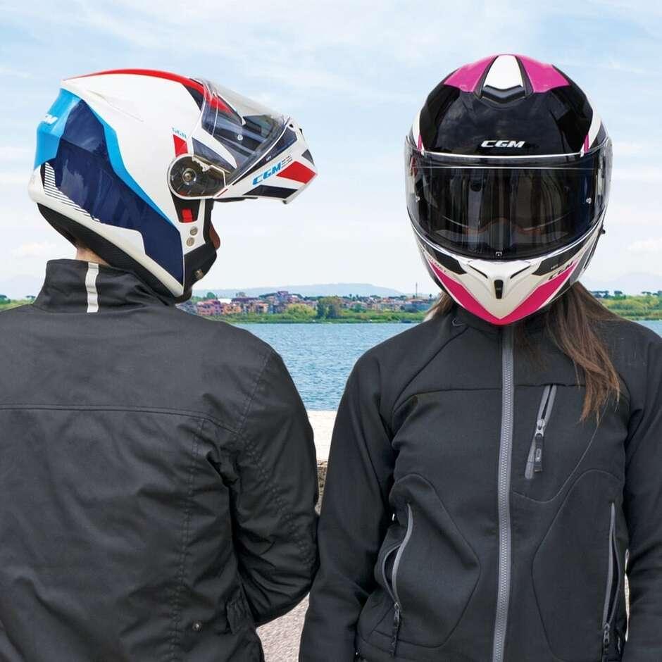 Casco Moto Modulare CGM 568S BER SPORT Bianco Blu cgm ber sport