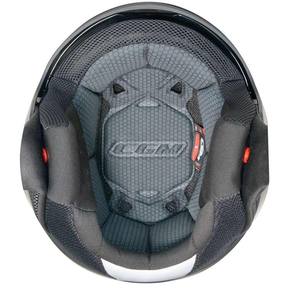 Casco Moto Jet CGM 126G IPER CITY Nero Rosso opaco cgm 126g iper city
