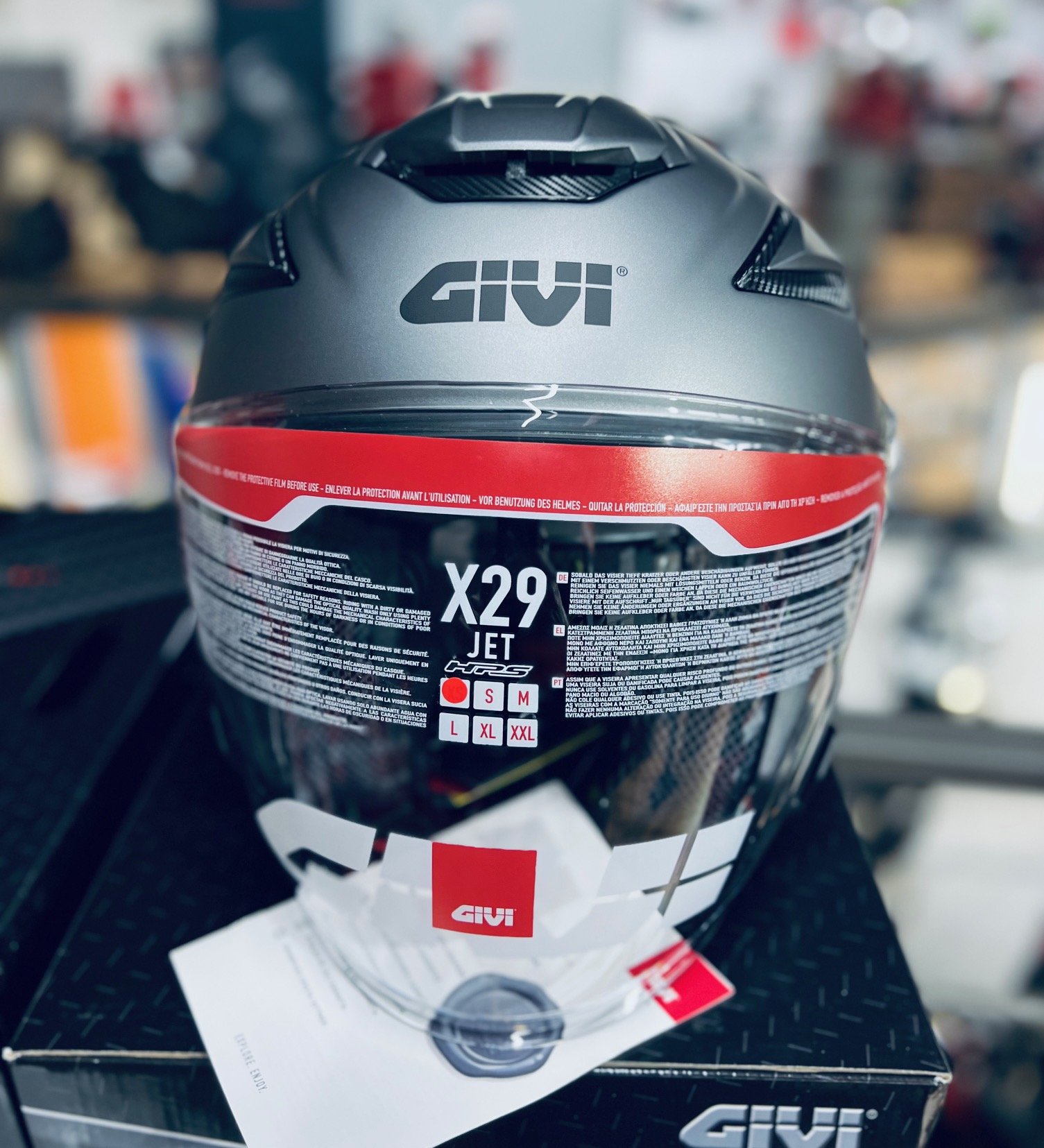 casco jet con visiera lunga givi X29 BASIC