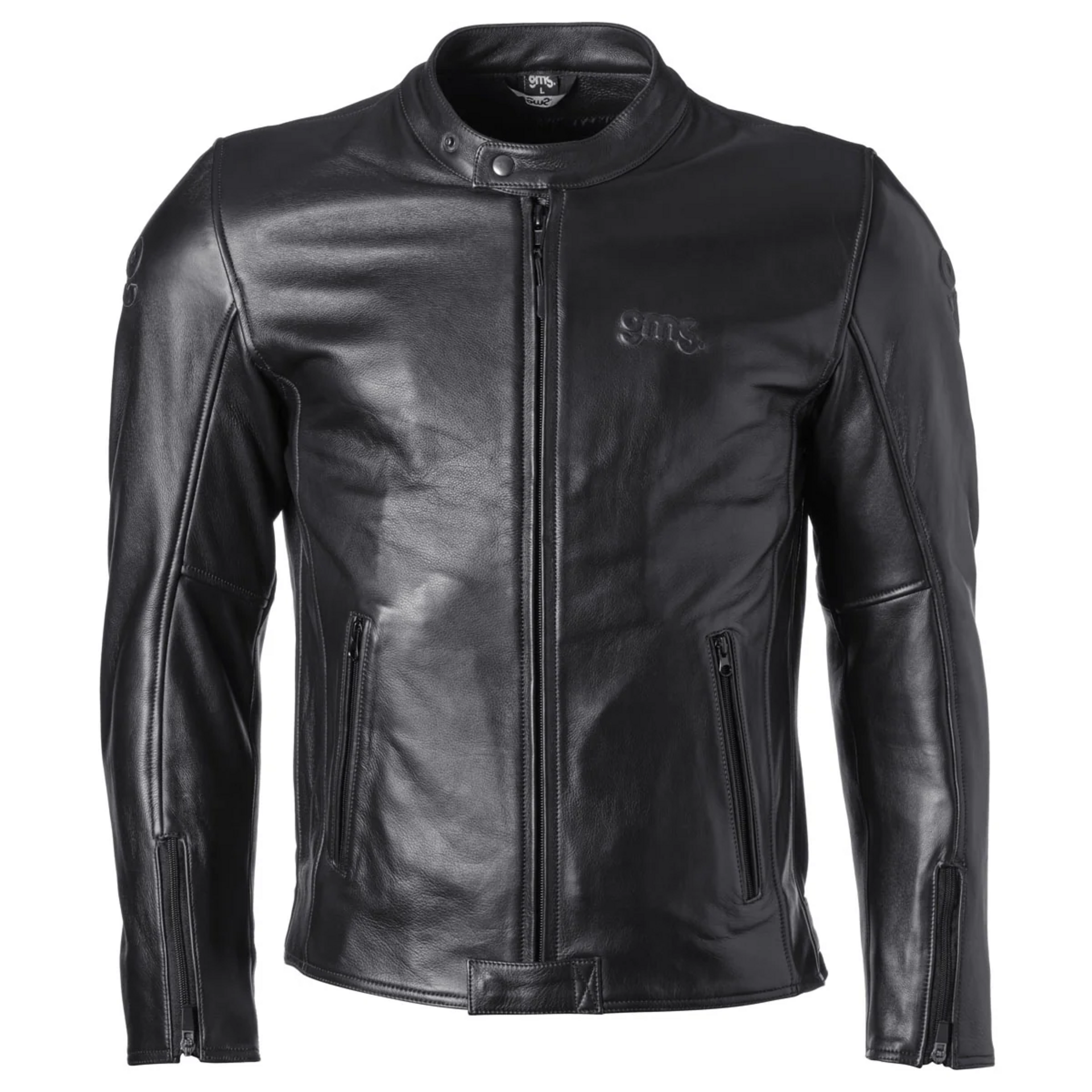 Giacca in pelle  moto con protezioni GMS The Roland Stones"