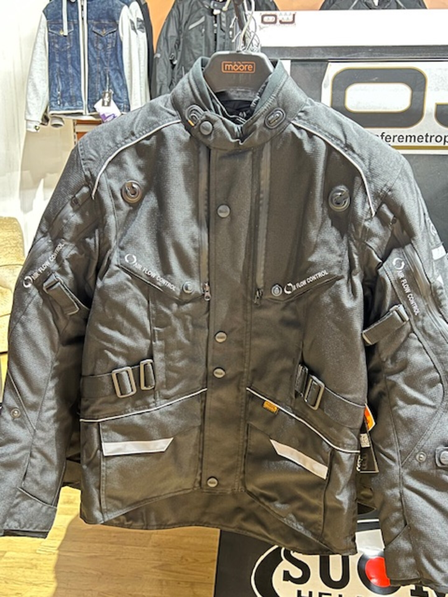 Giacca Moto uomo con protezioni MOORE Okami Pro  nero