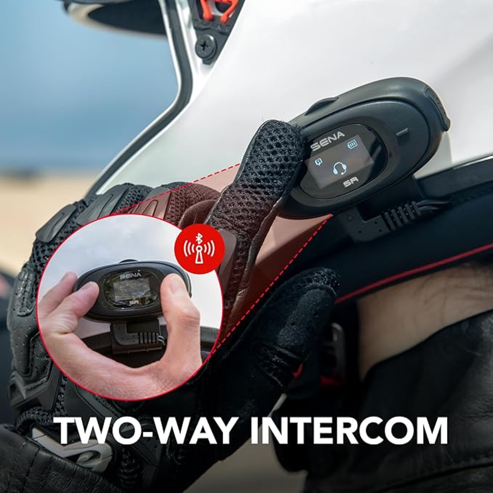 Sistema interfono Sena sena 5R Sistema interfono Bluetooth a 2 vie con altoparlanti HD