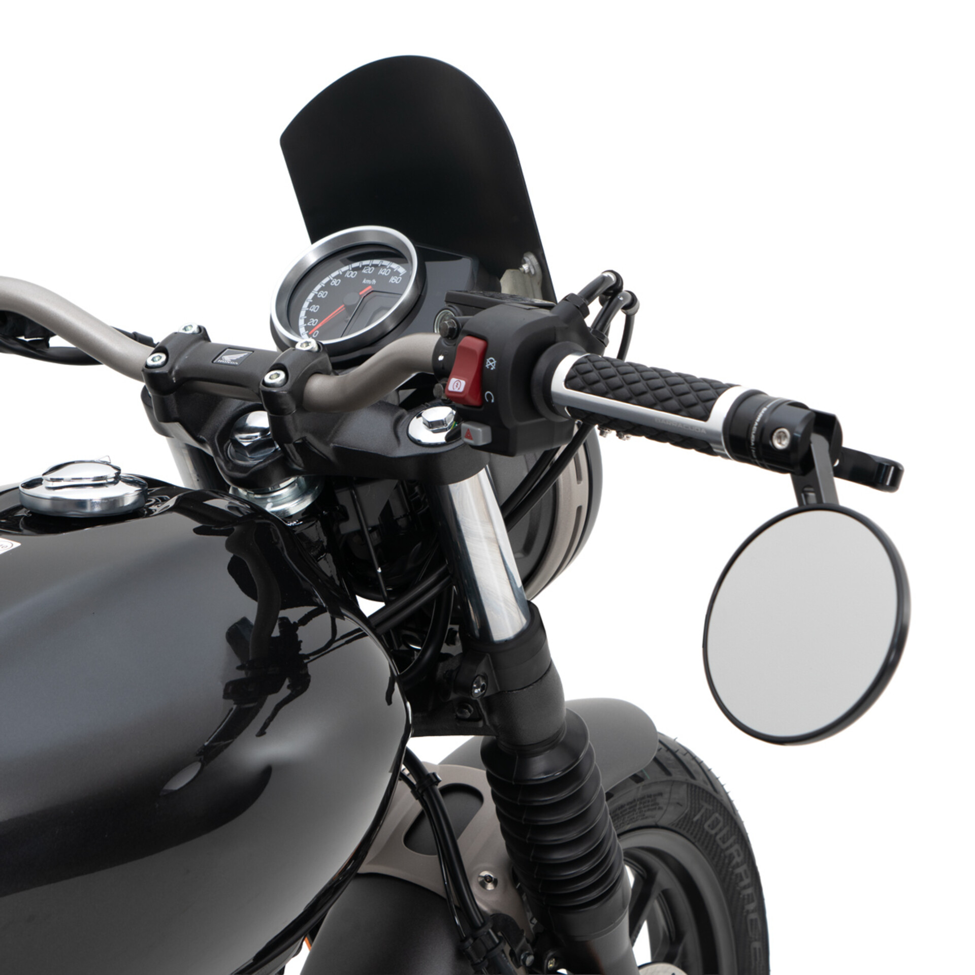 SPECCHIETTI RETROVISORI DA MANUBRIO PER CAFE RACER  Omologato barracuda SKIN BAR SN  END B-LUX