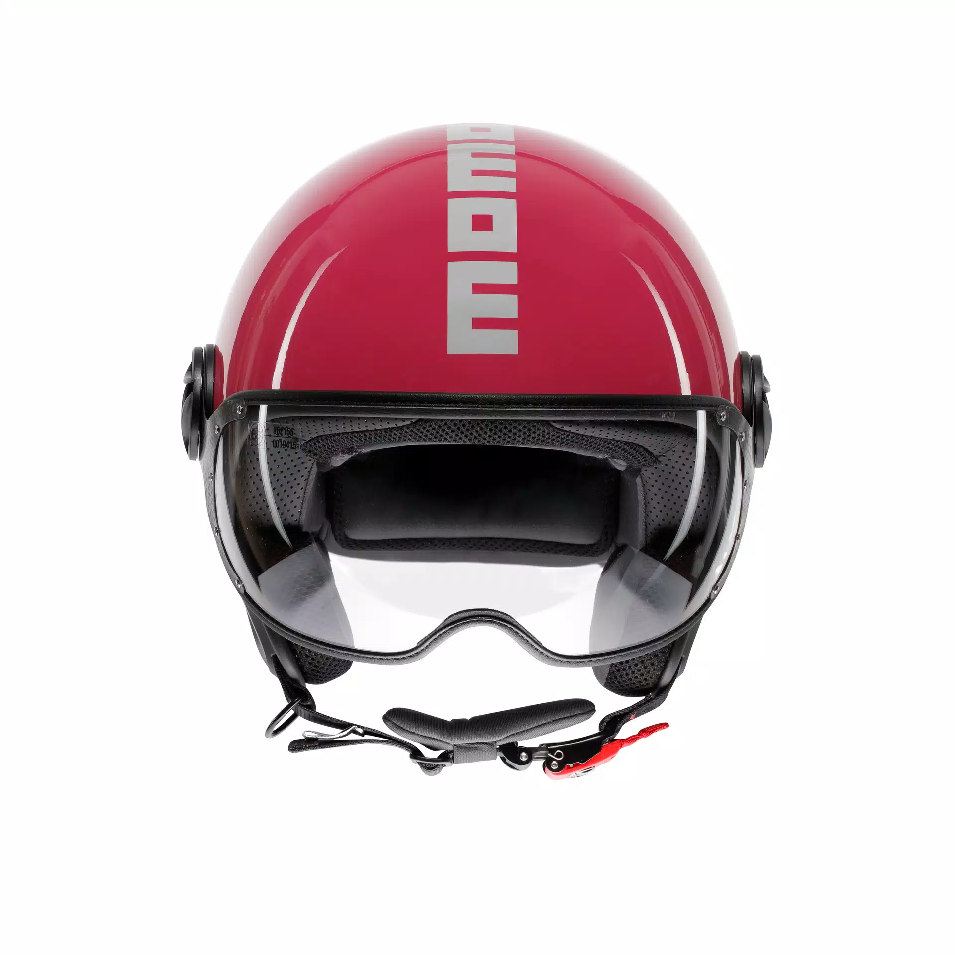 casco Momodesign MOMODESIGN FGTR CLASSIC CANDY FUCSIA / BIANCO - CASCO JET CON VISIERA E2206
