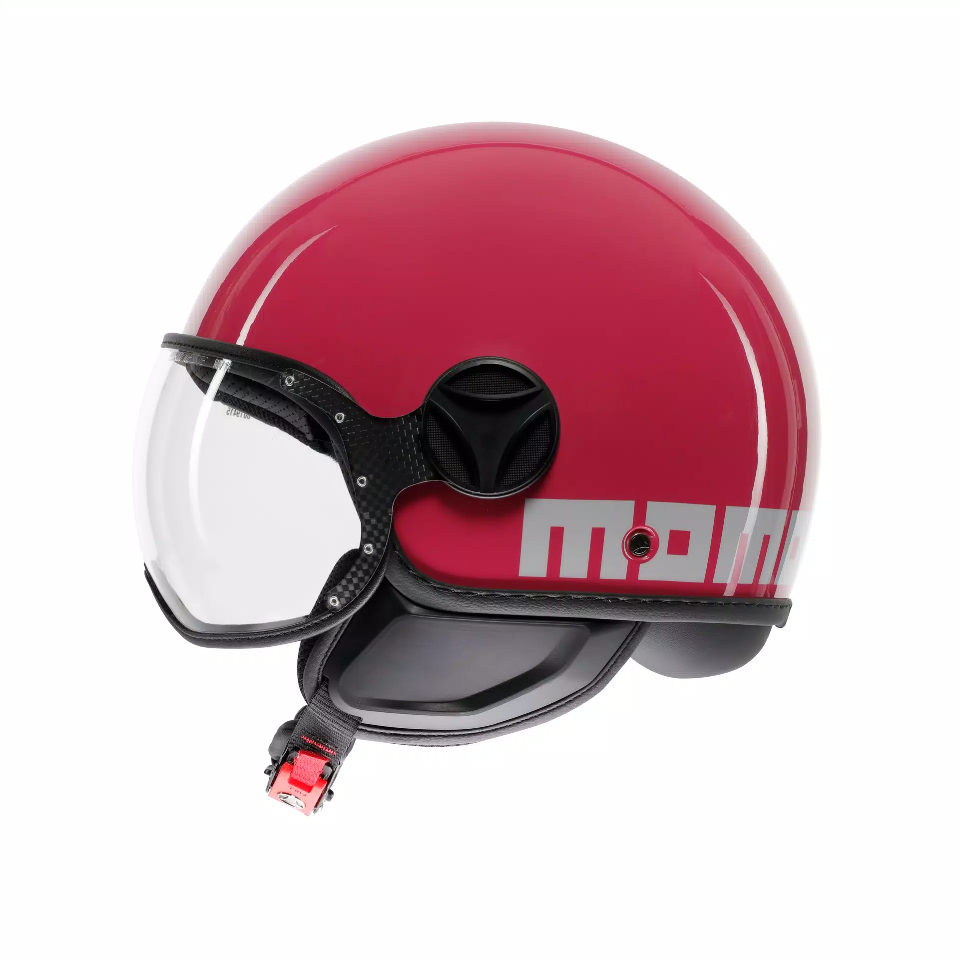 casco Momodesign MOMODESIGN FGTR CLASSIC CANDY FUCSIA / BIANCO - CASCO JET CON VISIERA E2206