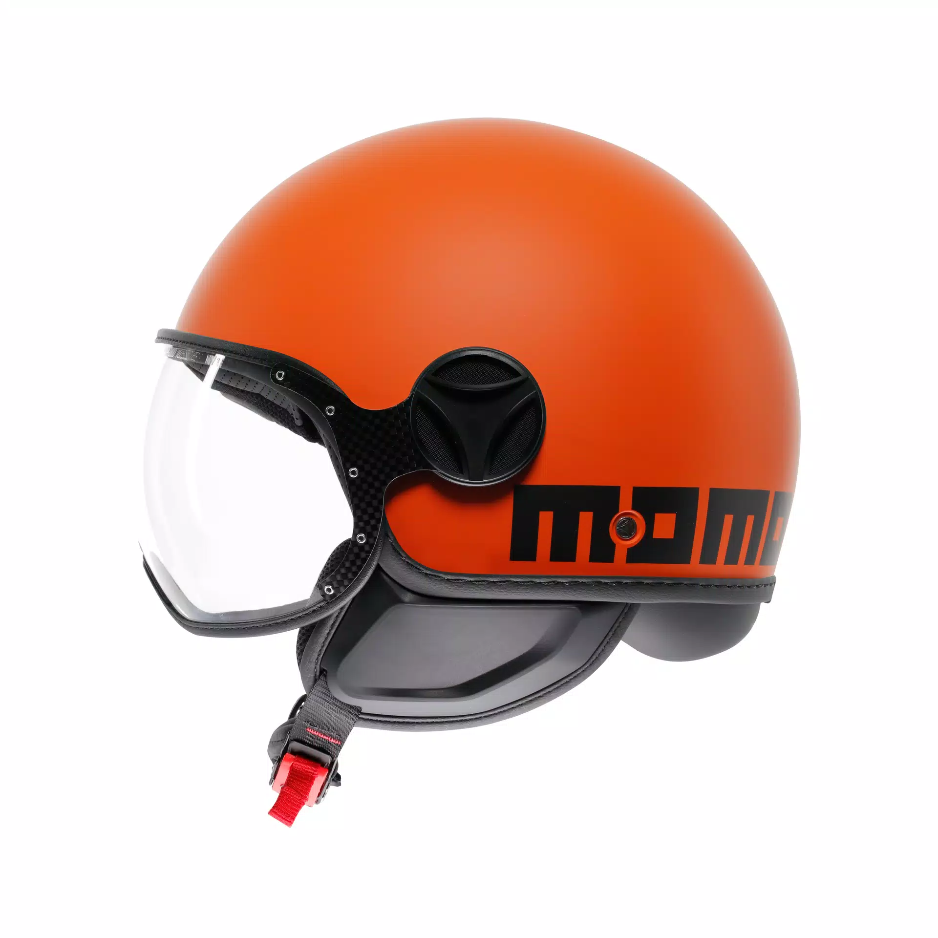 casco Momodesign MOMODESIGN CLASSIC ARANCIONE OPACO / NERO - CASCO JET CON VISIERA E2206