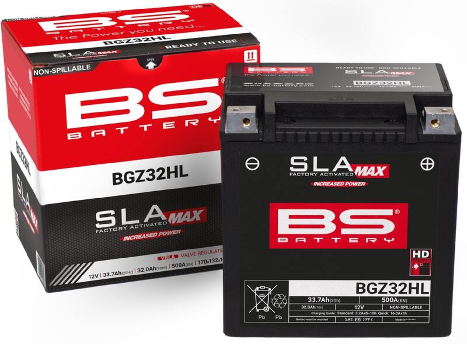 BATTERIA HARLEY FLT, FLHT, FLHX, FLTR, E TRIKES DAL 95 AL 2026. BS BATTERIE SLA BGZ32HL MAX