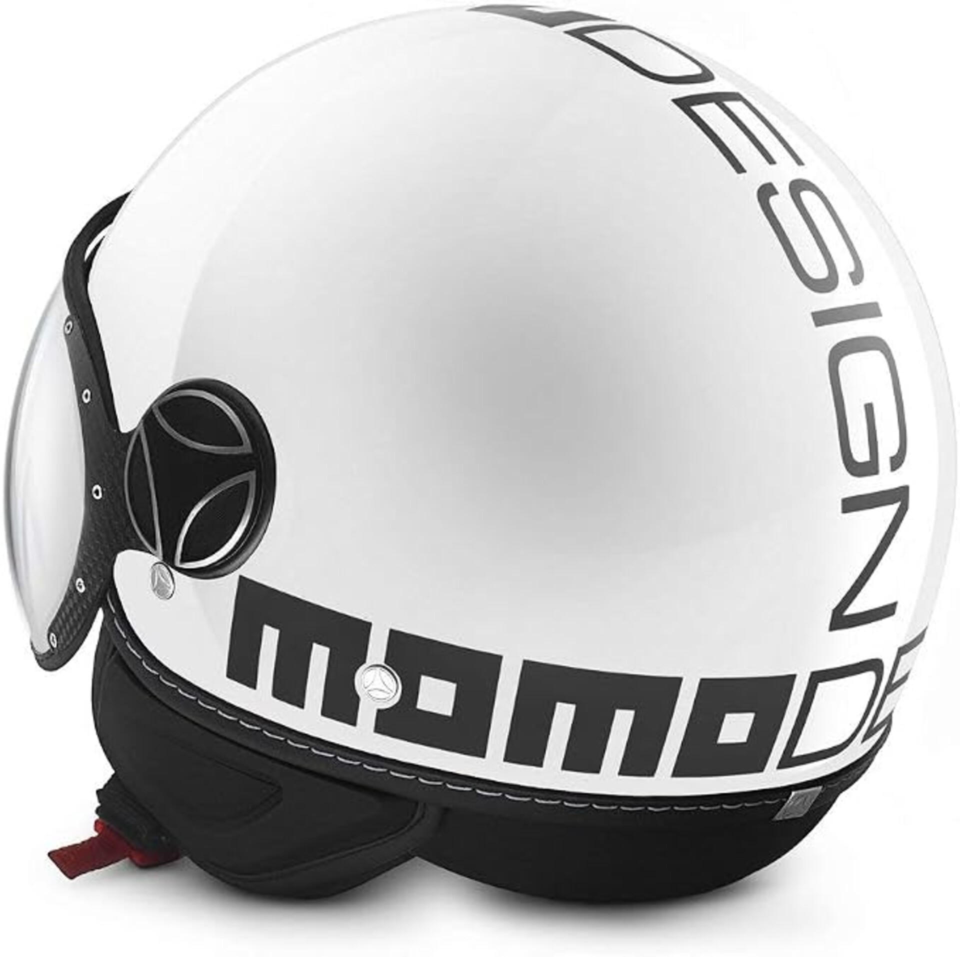 CASCO JET MOMODESIGN MOMODESIGN Casco moto jet FGTR CLASSIC Mono E2206 Bianco lucido / nero