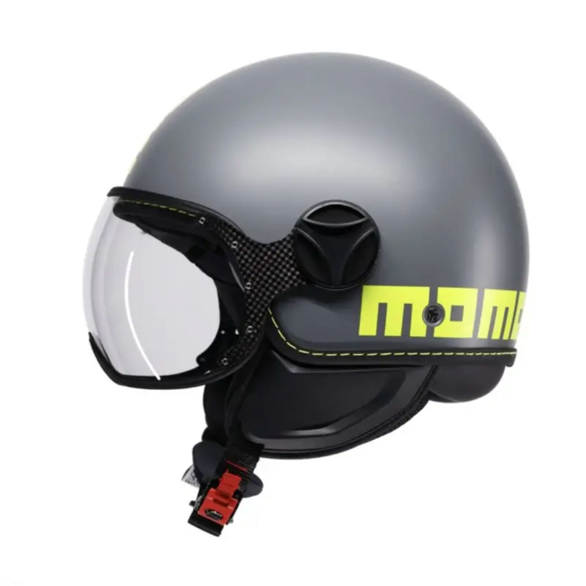 CASCO JET MOMODESIGN MOMODESIGN Casco moto jet FGTR CLASSIC Fluo E2206 Grigio opaco / Giallo fluo