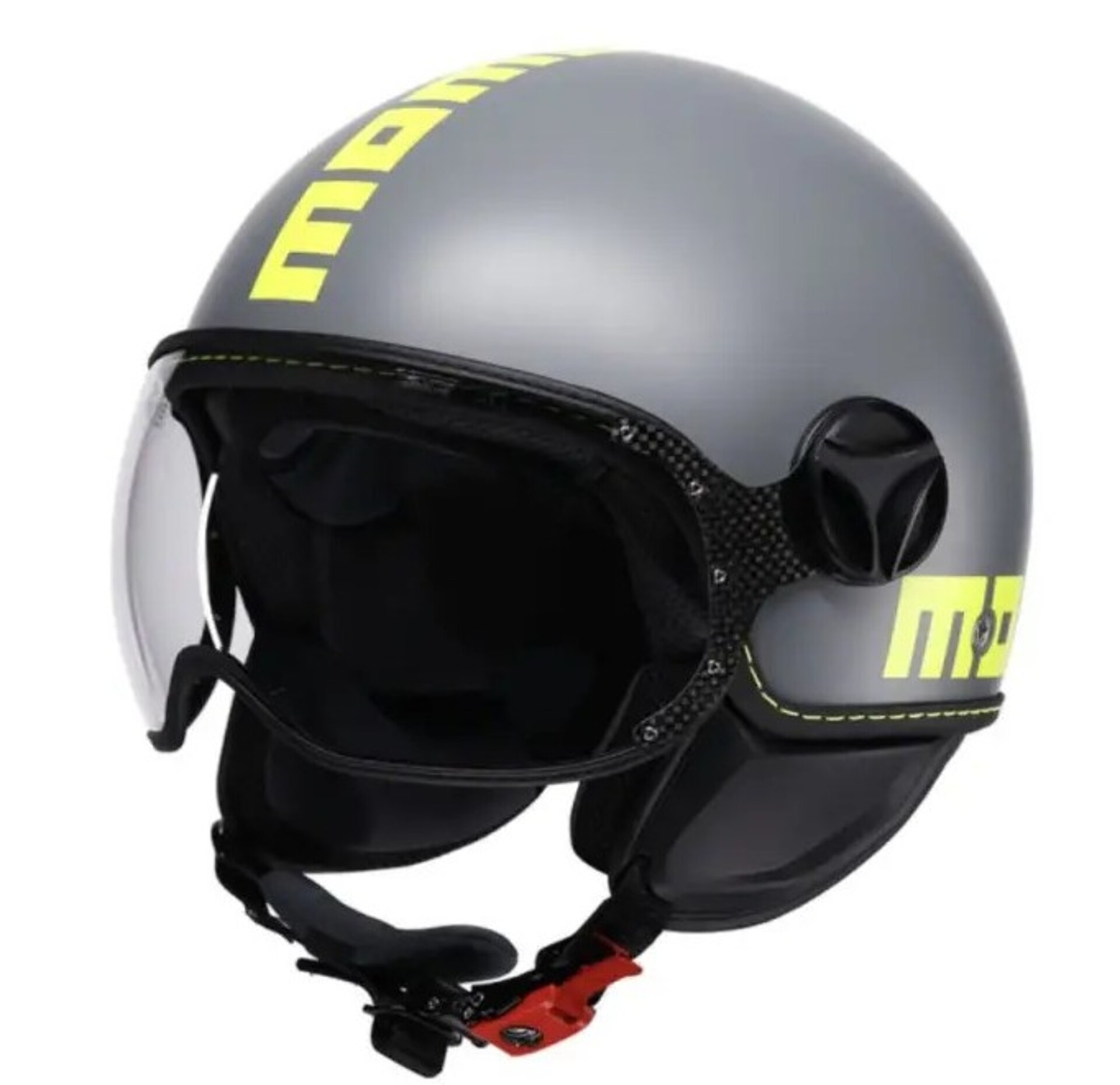 CASCO JET MOMODESIGN MOMODESIGN Casco moto jet FGTR CLASSIC Fluo E2206 Grigio opaco / Giallo fluo