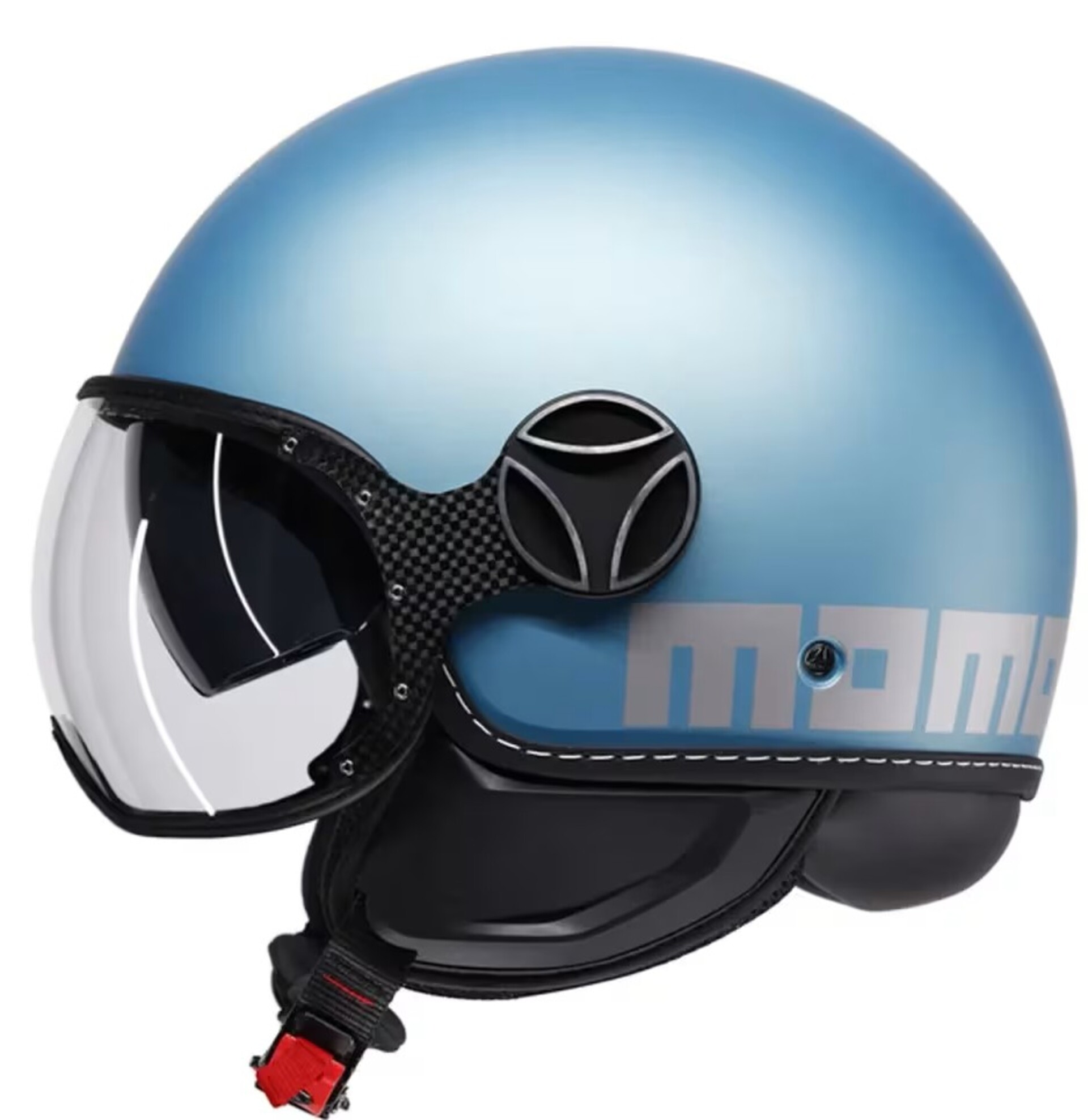 CASCO JET MOMODESIGN MOMODESIGN Casco moto jet FGTR EVO Mono E2206 blu primavera opaco / silver