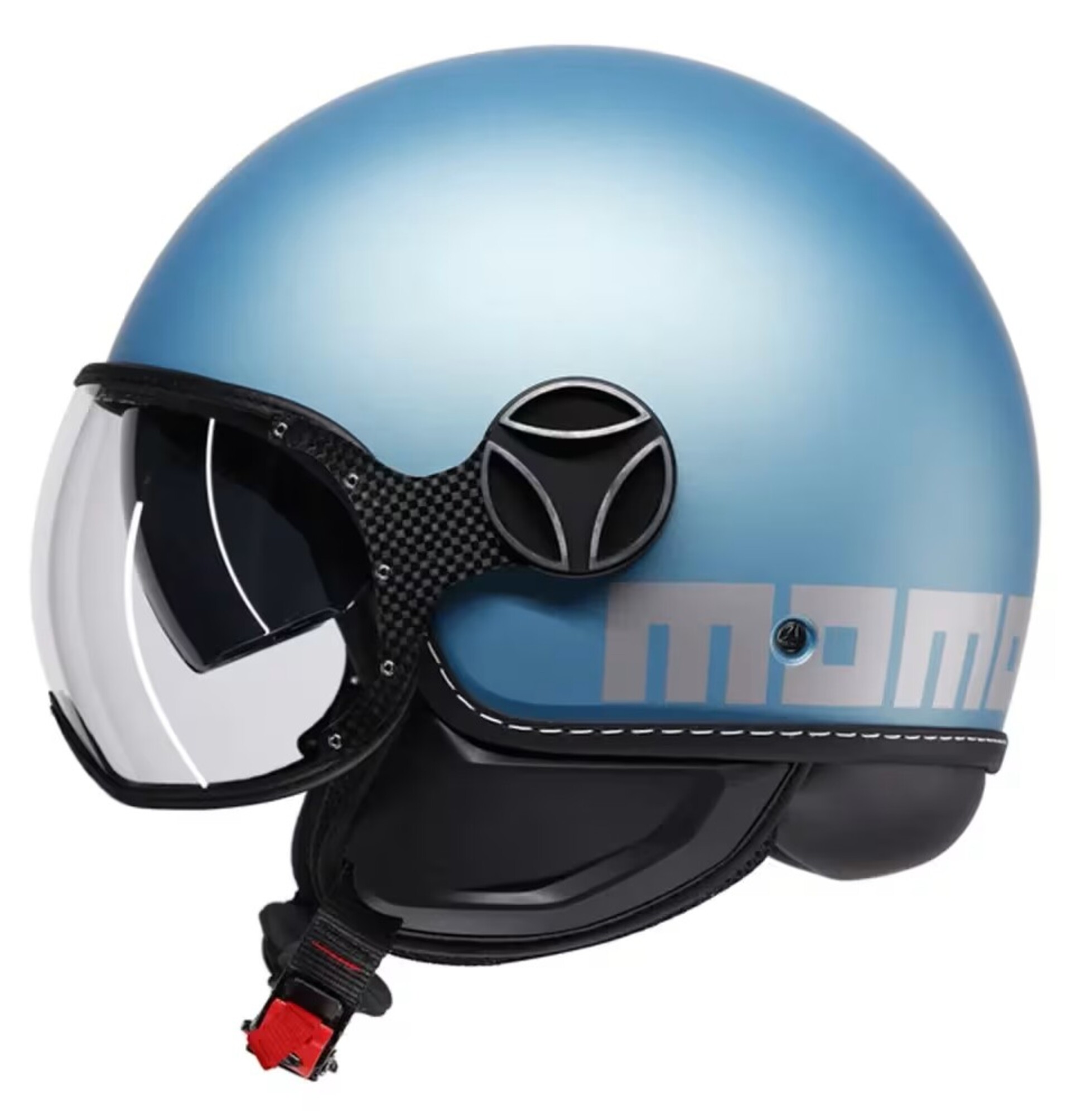 CASCO JET MOMODESIGN MOMODESIGN Casco moto jet FGTR EVO Mono E2206 blu primavera opaco / silver