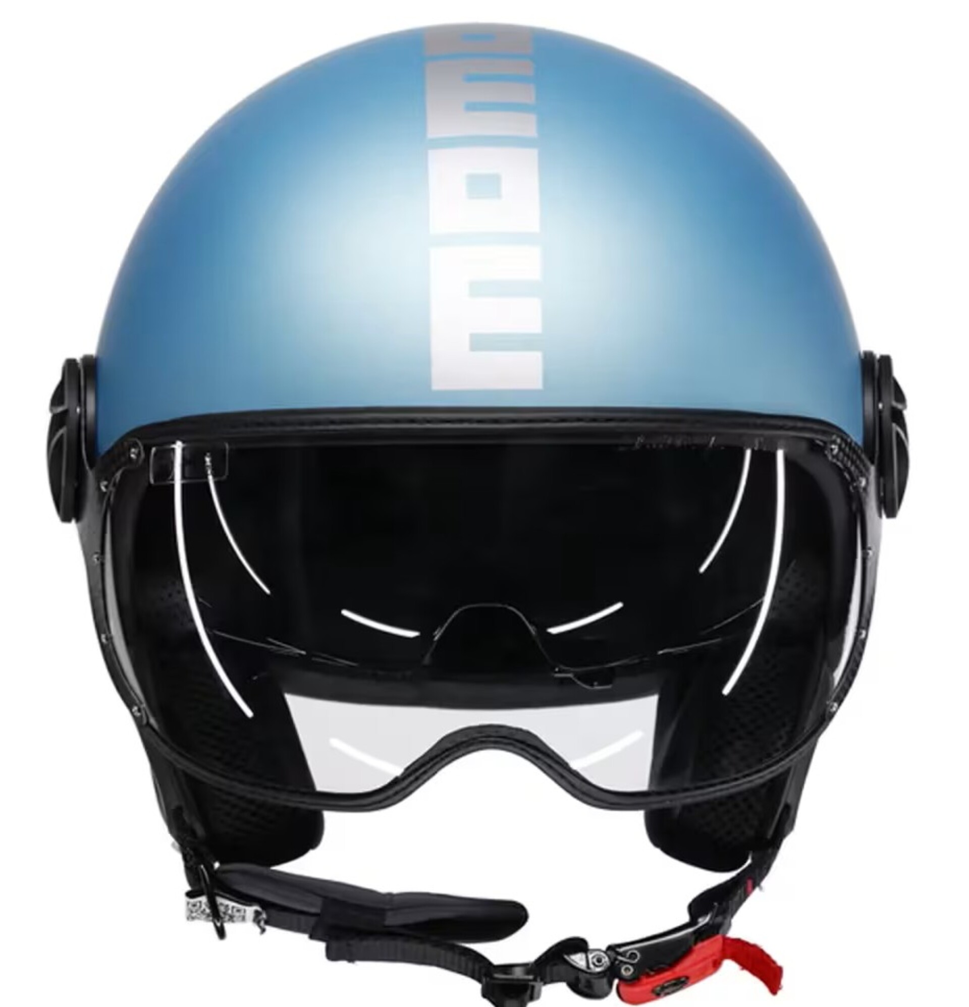 CASCO JET MOMODESIGN MOMODESIGN Casco moto jet FGTR EVO Mono E2206 blu primavera opaco / silver