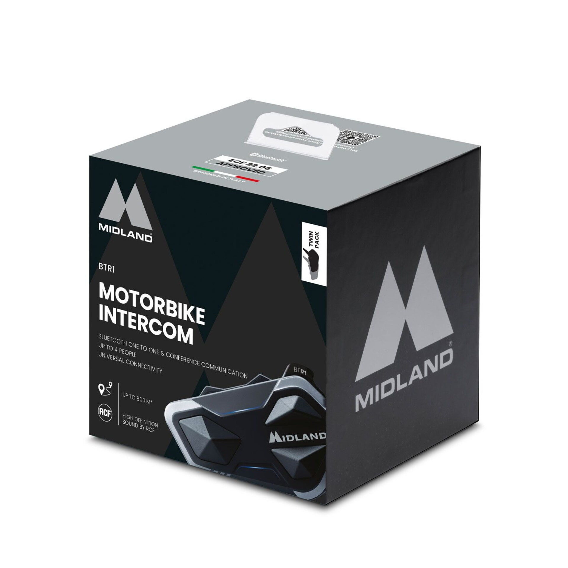 Interfono per moto coppia Midland BTR1 INTERCOM