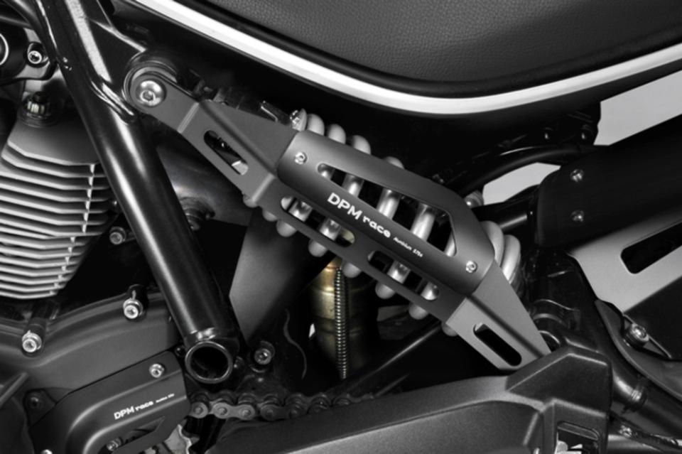 Cover  Copertura Sospensione Posteriore Ducati Scrambler 400UP DE PRETTO MOTO Alluminio Taglio Laser Verniciato a Polvere
