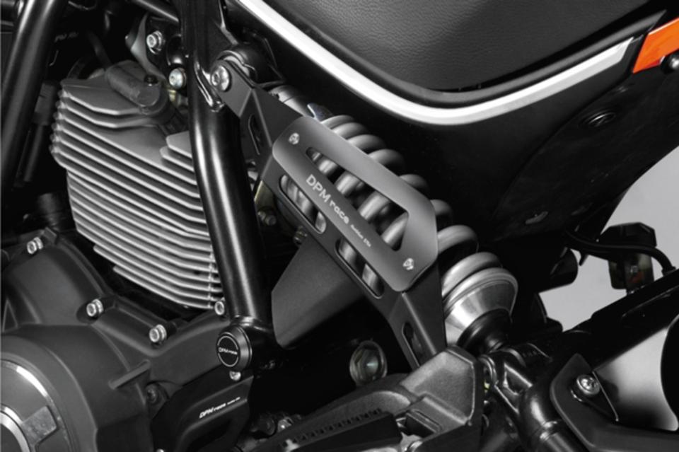 Cover  Copertura Sospensione Posteriore Ducati Scrambler 400UP DE PRETTO MOTO Alluminio Taglio Laser Verniciato a Polvere