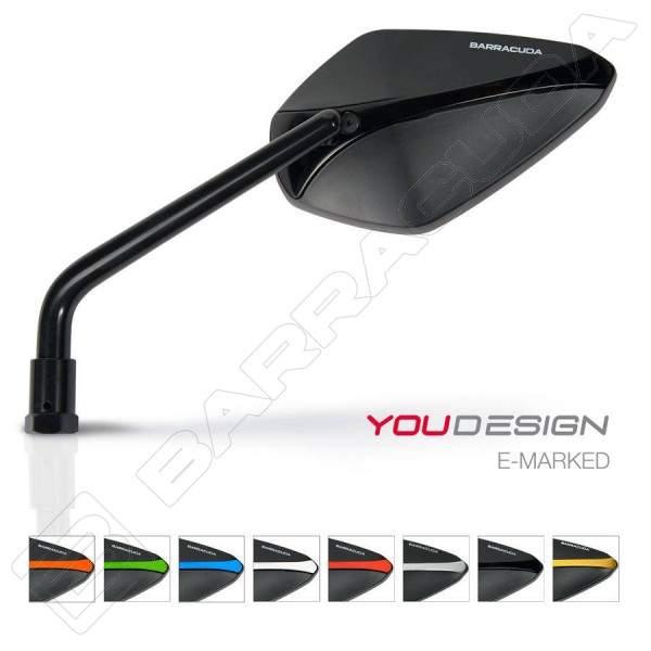 SPECCHIETTI RETROVISORI UNIVERSALI PER   MOTO   BARRACUDA A VERSION
