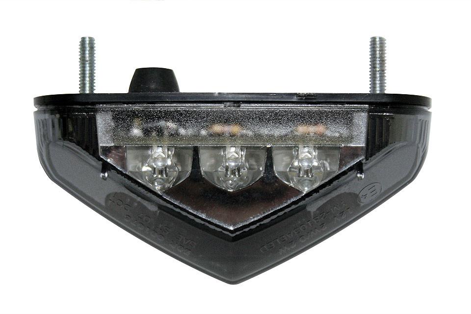Stop faro posteriore per moto universale modello vintage SHINYO Triangolare a Led